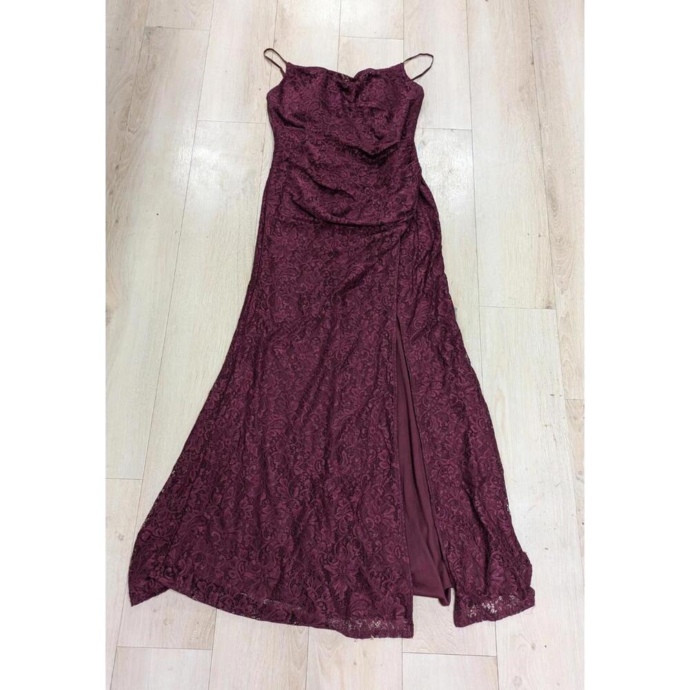 Womens Galina Signature Full Length Maroon Burgundy Bridesmaid Dress Size 12